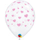 Random Hearts-a-round Pink 11″ Latex Balloons (6 count)