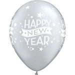Silver New Year Confetti Dots 11″ Latex Balloon (50 count)