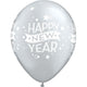 Silver New Year Confetti Dots 11″ Latex Balloons (6 count)