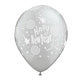 Silver New Year's Swirling Stars 11″ Latex Balloons (6 count)