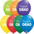 Simply Congrats Grad - Carnival Assortment 11″ Latex Balloons (6 count)