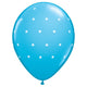 Robin's Egg Blue & Small White Polka Dots 11″ Latex Balloons (50 count)