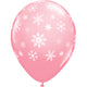 Snowflakes-a- Round - Pink 11″ Latex Balloons (6 count)
