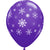 Snowflakes-a-round - Purple Violet 11″ Latex Balloons (6 count)