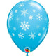 Snowflakes-a-round - Robin's Egg Blue 11″ Latex Balloons (6 count)
