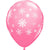 Snowflakes-a-round - Rose 11″ Latex Balloons (6 count)