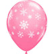 Snowflakes-a-round - Rose 11″ Latex Balloons (6 count)