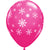 Snowflakes-a-round - Wild Berry 11″ Latex Balloons (6 count)