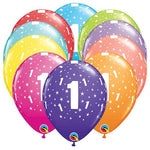 Stars #1-a-round 11″ Latex Balloons (6 count)