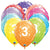 Stars #3-a-round 11″ Latex Balloons (6 count)