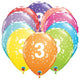 Stars #3-a-round 11″ Latex Balloons (6 count)