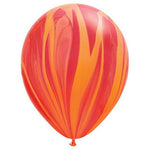 Superagate - Red Orange Rainbow 11" 5 Pack Latex Balloons