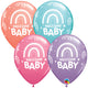 Welcome Baby Boho Rainbows 11″ Latex Balloons (50 count)