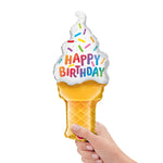 Birthday Ice Cream Cone Mini Shape (air-fill Only) 14″ Balloon