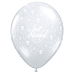 Just Married Flowers-a-round 16″ Latex Balloons (50 count)