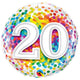 20 Rainbow Confetti 18″ Balloon