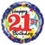 21st Birthday Stars 18″ Balloon