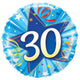 30 Shining Star Bright Blue 18" Foil