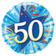 50 Shining Star Bright Blue 18" Foil