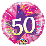 50 Shining Star - Hot Pink 18" Foil