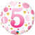 Age 5 Pink Dots 18″ Balloon