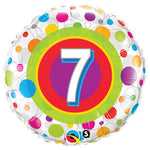 Age 7 Colorful Dots 18″ Balloon