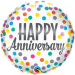 Anniversary Confetti Dots 18″ Balloon