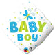 Baby Boy Dots & Dragonfly 18" Foil