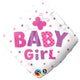 Baby Girl Dots & Butterfly 18" Foil