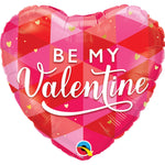 Be My Valentine Geometric 18″ Balloon