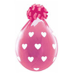 Big Hearts - Diamond Clear Neck-up 18″ Latex Balloons (5 count)