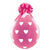 Big Hearts - Diamond Clear Neck-up 18″ Latex Balloons (5 count)