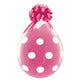 Big Polka Dots - Diamond Clear Neck-up 18″ Latex Balloons (5 count)
