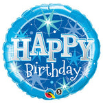 Birthday Blue Sparkle 18″ Balloon