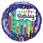 Birthday Candles & Confetti 18″ Balloon