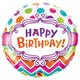 Birthday Chevron Dots 18" Foil