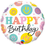 Birthday Colorful Smiles 18″ Balloon