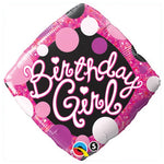 Birthday Girl Pink & Black 18″ Balloon