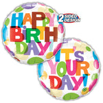 Birthday It's Your Day! Dots 18″ Balloon