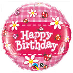Birthday Ladybugs & Daisies 18″ Balloon