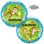 Birthday Monkeys-go Bananas 18″ Balloon