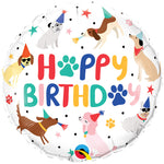 Birthday Party Puppies 18″ Balloon
