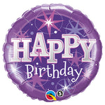 Birthday Purple Sparkle 18″ Balloon