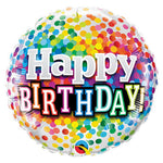 Birthday Rainbow Confetti 18″ Balloon
