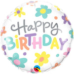 Birthday Retro Daisies 18″ Balloon