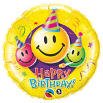 Birthday Smiley Faces 18″ Balloon