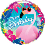 Birthday Tropical Flamingo 18″ Balloon