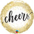 Cheers Gold Glitter Dots 18″ Balloon