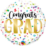 Congrats Grad Color Confetti 18″ Balloon