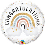 Congratulations Boho Rainbow 18″ Balloon